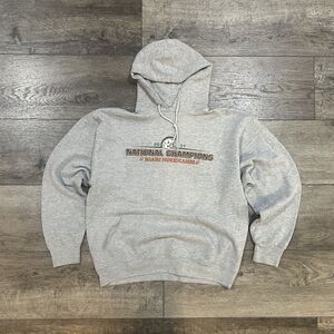 Vintage 2001 Miami Hurricanes National Champions Hoodie USA Cotton Exchange L/XL